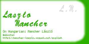 laszlo mancher business card