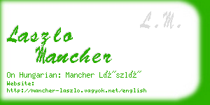 laszlo mancher business card